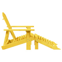 vidaXL Sedia Adirondack con Ottomana Gialla in Legno Massello di Abete