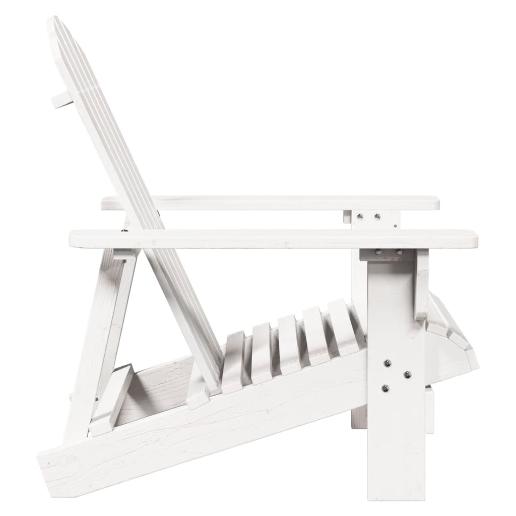 Sedia Adirondack Bianca 69x85x90,5 cm Legno Massello di Abete 4007243