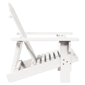 Sedia Adirondack Bianca 69x85x90,5 cm Legno Massello di Abete 4007243