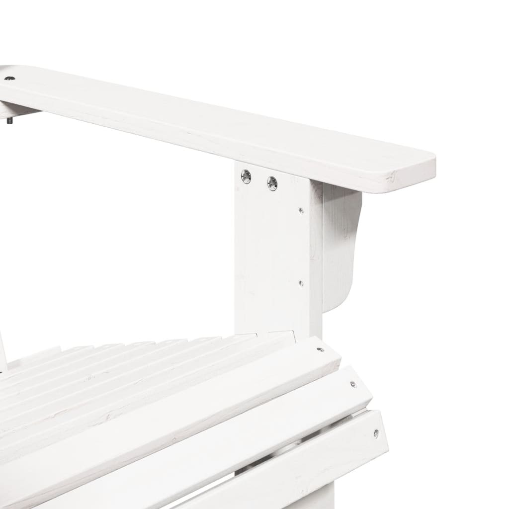 Sedia Adirondack Bianca 69x85x90,5 cm Legno Massello di Abete 4007243