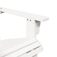 Sedia Adirondack Bianca 69x85x90,5 cm Legno Massello di Abete 4007243