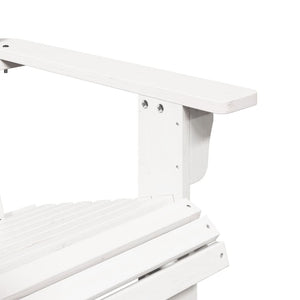 Sedia Adirondack Bianca 69x85x90,5 cm Legno Massello di Abete 4007243