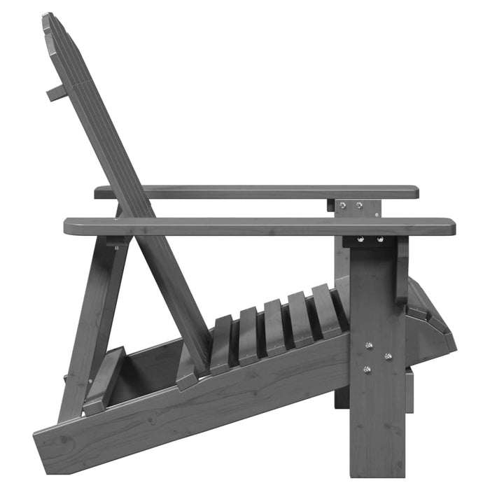 Sedia Adirondack Grigia 69x85x90,5 cm Legno Massello di Abete 4007244