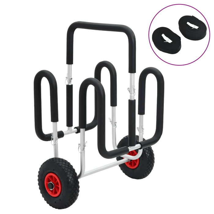 Carrello SUP per 2 Tavole da Surf 90 kg in Alluminio