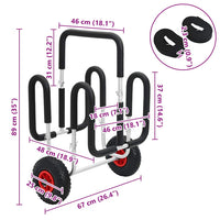 Carrello SUP per 2 Tavole da Surf 90 kg in Alluminio 94877