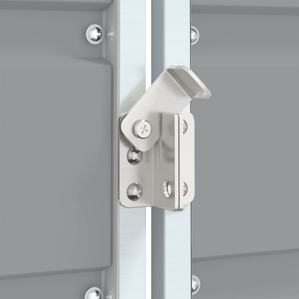 Copribidone con Ruote Bidone Singolo Grigio 72x81x115cm Acciaio