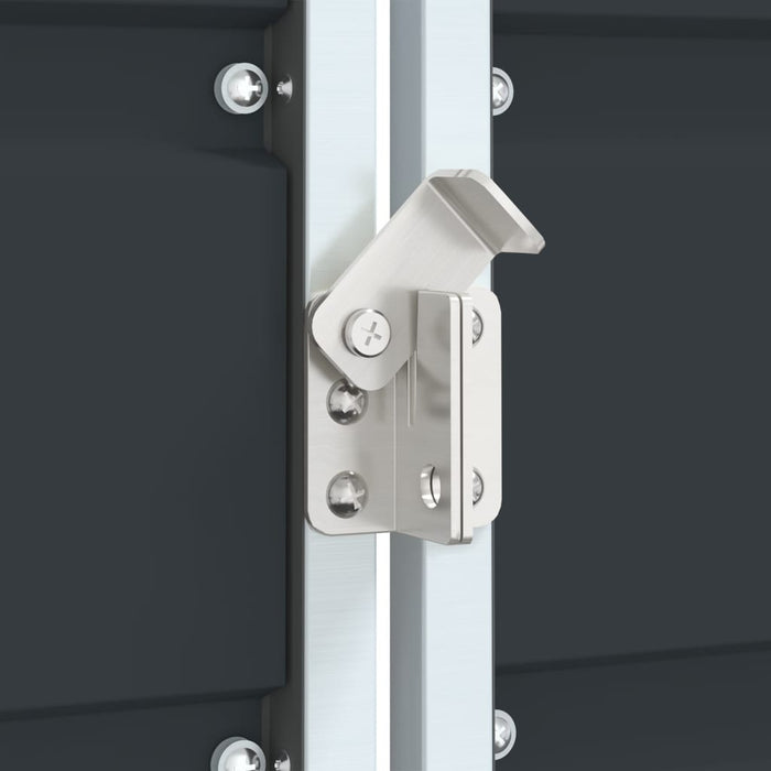 Copribidone Ruote Bidone Singolo Antracite 72x81x115 cm Acciaio 4006173