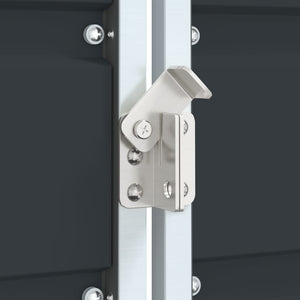 Copribidone Ruote Bidone Singolo Antracite 72x81x115 cm Acciaio