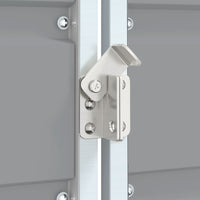 vidaXL Copribidone con Ruote per 2 Bidoni Grigio 144x81x113 cm Acciaio