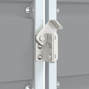 vidaXL Copribidone con Ruote per 2 Bidoni Grigio 144x81x113 cm Acciaio