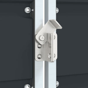 Copribidone Ruote per 2 Bidoni Antracite 144x81x113 cm Acciaio 4006177