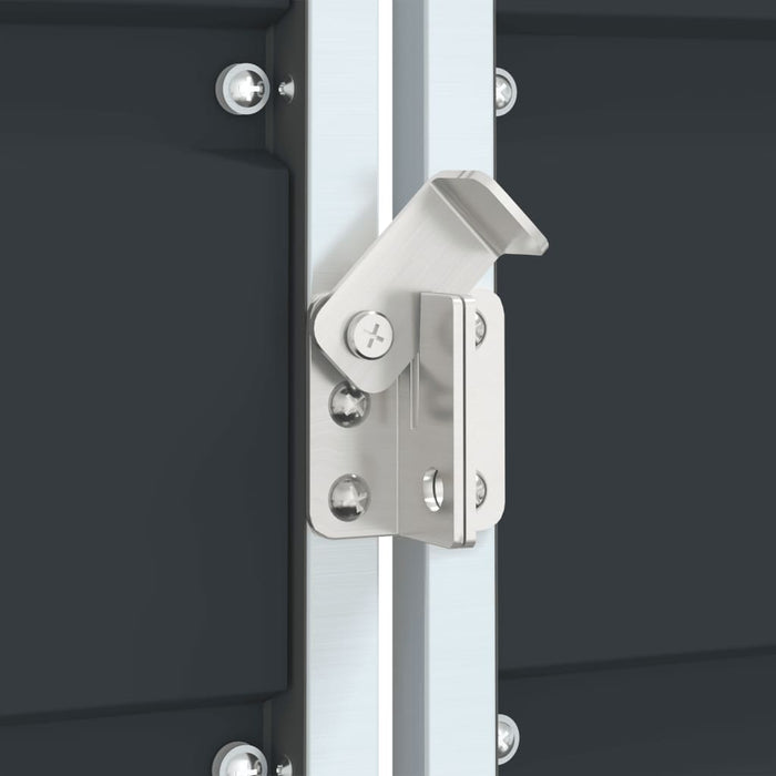 Copribidone Ruote per 2 Bidoni Antracite 144x81x113 cm Acciaio 4006177