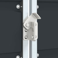 vidaXL Copribidone Ruote per 2 Bidoni Antracite 144x81x113 cm Acciaio