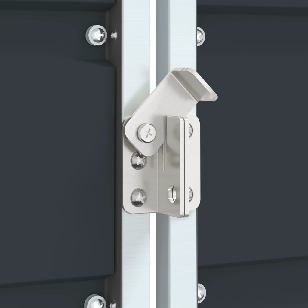 vidaXL Copribidone Ruote per 3 Bidoni Antracite 216x81x115 cm Acciaio