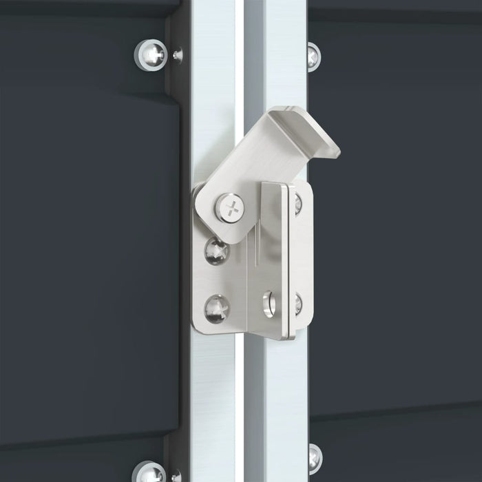 vidaXL Copribidone Ruote per 3 Bidoni Antracite 216x81x115 cm Acciaio