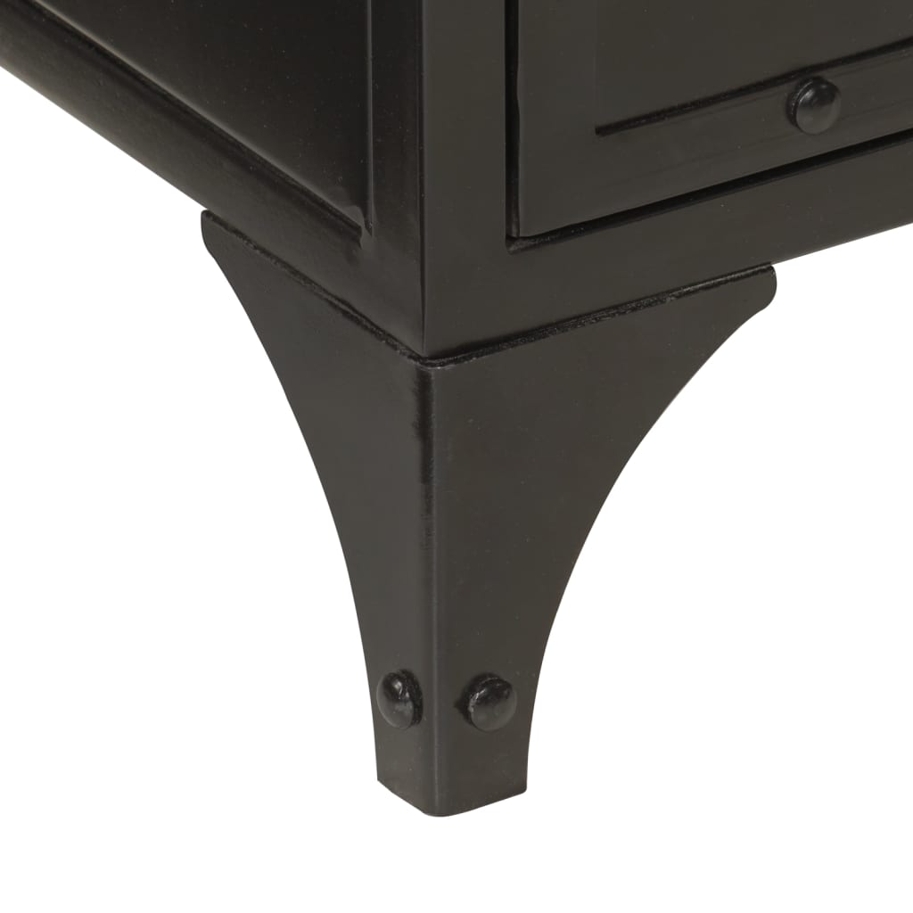 Mobile da Bagno 40x27x180 cm in Ferro e Legno Massello di Mango 3217108