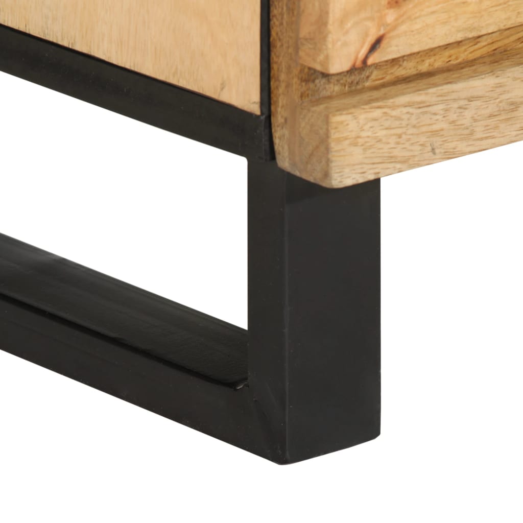 vidaXL Credenze 3 pz 60x34x75 cm in Legno Massello di Mango Grezzo