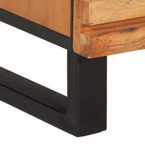 vidaXL Credenze 2 pz 60x34x75 cm in Legno Massello di Acacia