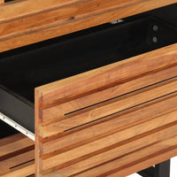 vidaXL Credenze 3 pz 60x34x75 cm in Legno Massello di Acacia