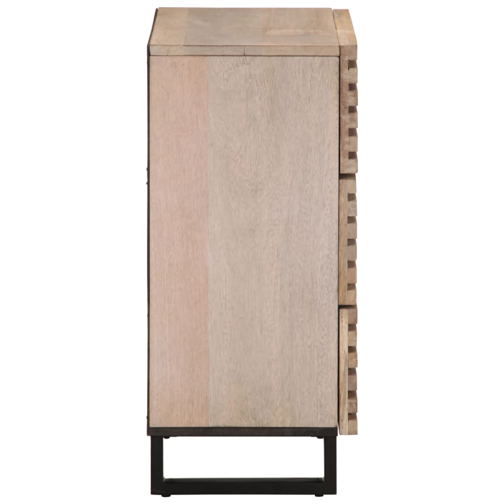 vidaXL Credenze 2 pz 60x34x75 cm in Legno Massello di Mango