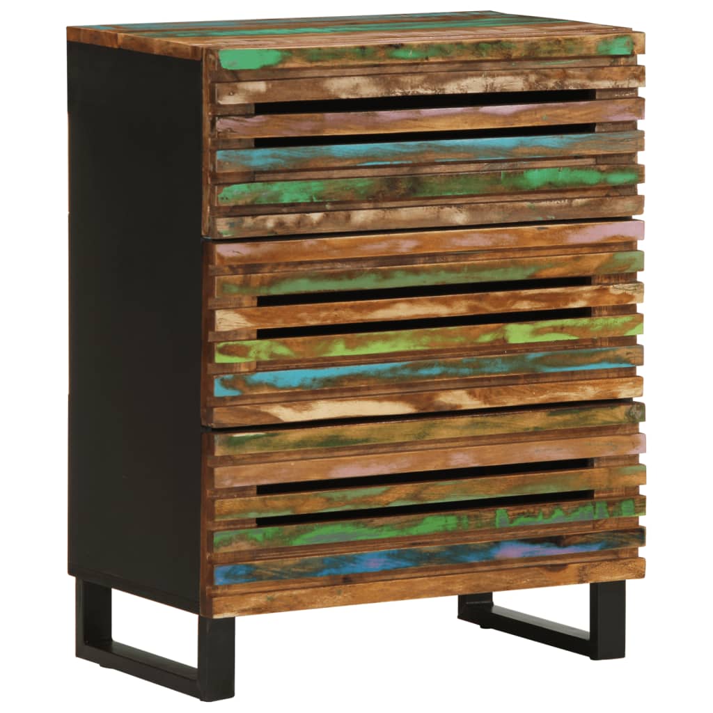 vidaXL Credenze 3 pz 60x34x75 cm in Legno Massello di Acacia