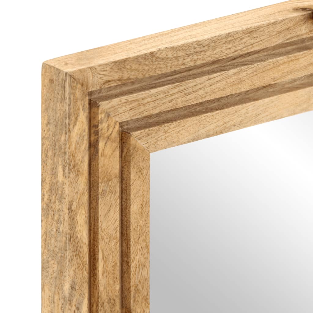 vidaXL Set Mobili da Bagno 2pz in Legno Massello di Mango Grezzo