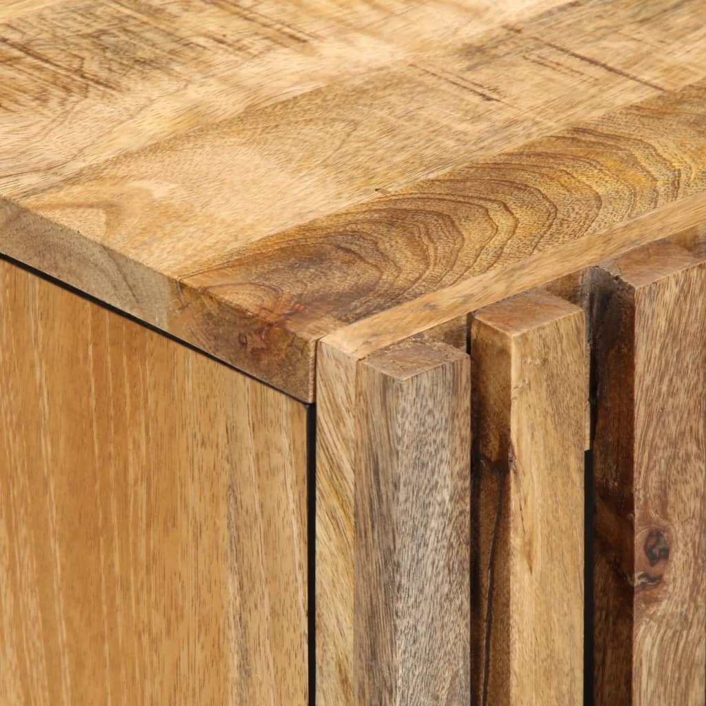 vidaXL Set Mobili da Bagno 3 pz in Legno Massello di Mango Grezzo