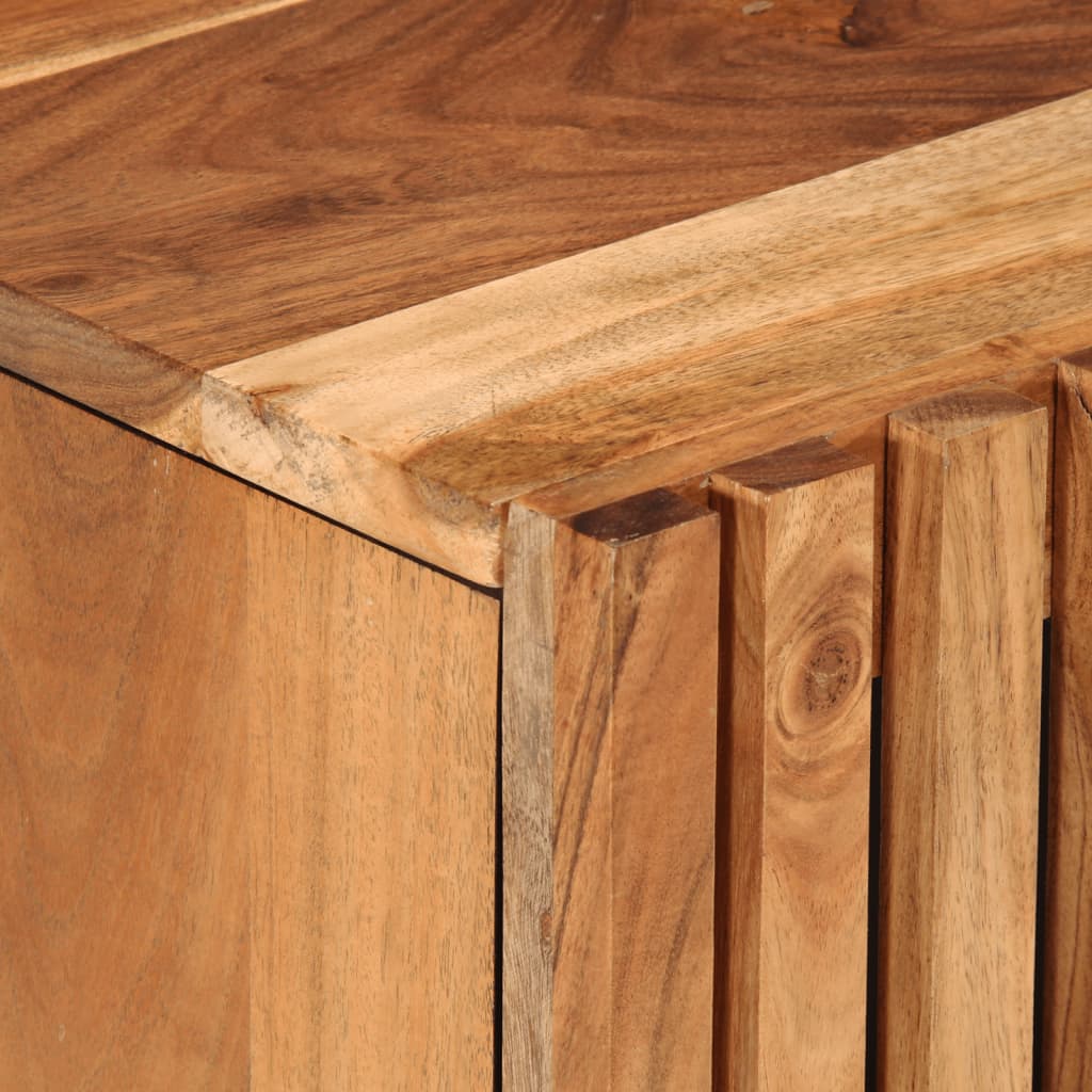 vidaXL Set Mobili da Bagno 2pz in Legno Massello di Acacia