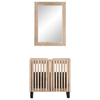 vidaXL Set Mobili da Bagno 2pz in Legno Massello di Mango