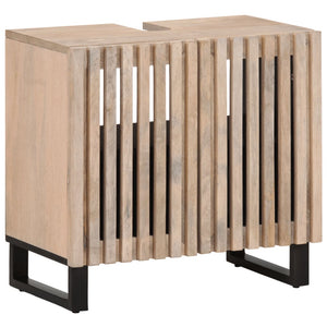 vidaXL Set Mobili da Bagno 2pz in Legno Massello di Mango