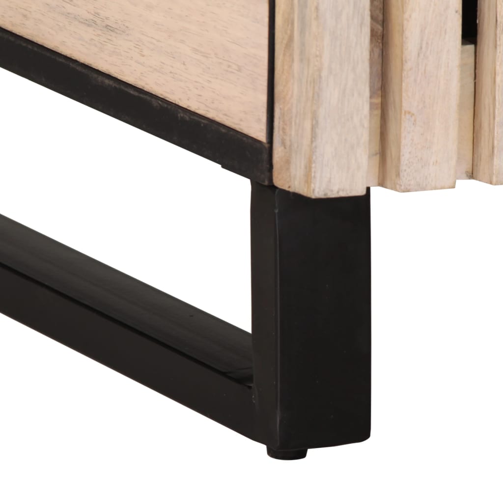 vidaXL Set Mobili da Bagno 2pz in Legno Massello di Mango