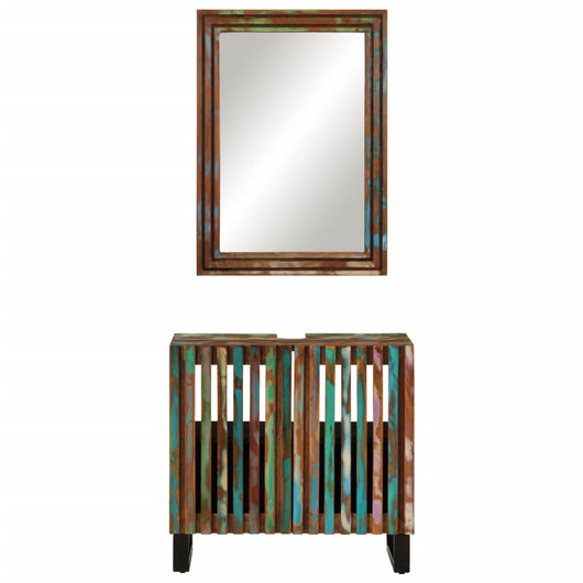 Set Mobili da Bagno 2pz in Legno Massello di Acacia 3217104