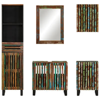 vidaXL Set Mobili da Bagno 5 pz in Legno Massello di Acacia
