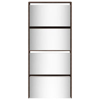 vidaXL Scarpiera con Specchio a 4 Livelli Rovere Marrone 63x17x134 cm