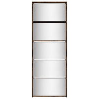 Scarpiera con Specchio a 5 Livelli Rovere Fumo 63x17x169,5 cm 3228283