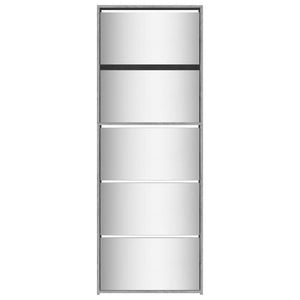 Scarpiera con Specchio a 5 Livelli Grigio Sonoma 63x17x169,5 cm 3228284