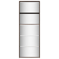 Scarpiera con Specchio a 5 Livelli Rovere Marrone 63x17x169,5cm 3228285