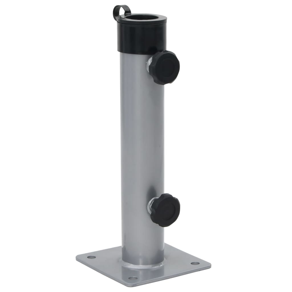 Base per ombrellone compatta facile da installare 12,5 x 12,5 x 30,5 cm acciaio argentato 02_0056363