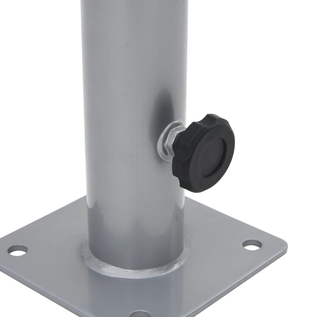 Base per Ombrellone per Palo da Ø38/48 mm Argento in Acciaio