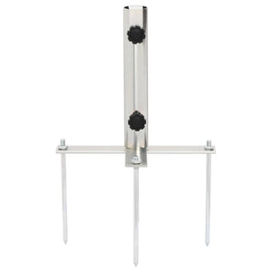 Base per Ombrellone con Picchetti per Ø32-38 Argento in Acciaio