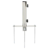 Base per Ombrellone con Picchetti per Ø32-38 Argento in Acciaio 4003377