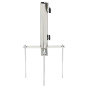 Base per Ombrellone con Picchetti per Ø32-38 Argento in Acciaio 4003377