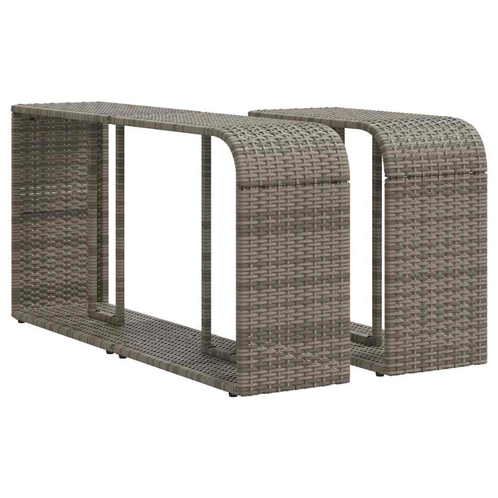Set Divani da Giardino 11 pz con Cuscini in Polyrattan Grigio 3228912