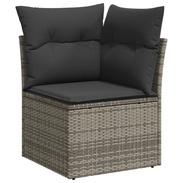 Set Divano da Giardino 5 pz con Cuscini Grigio in Polyrattan 3225962