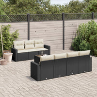 Set Divani da Giardino con Cuscini 8 pz Nero in Polyrattancod mxl 112110