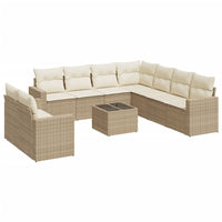 Set Divano da Giardino 10 pz con Cuscini Beige in Polyrattancod mxl 88650