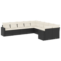 Set Divani da Giardino 10pz con Cuscini in Polyrattan Nerocod mxl 92736