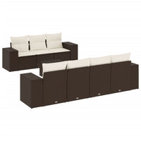 Set Divani da Giardino 8 pz con Cuscini Marrone in Polyrattan 3254670