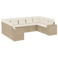 Set Divano da Giardino 9 pz con Cuscini Beige in Polyrattancod mxl 89230