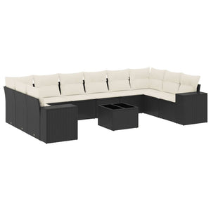 Set Divani da Giardino 11 pz con Cuscini in Polyrattan Nerocod mxl 113210